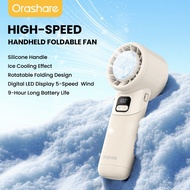 Orashare  HF13C Portable Ice Cooling Fan 4000mAh Handheld Rechargeable Fan 5 Speed Strong Wind handy
