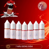 7times Dark Flaky Tattoo Ink Set - 7 Color Dark Flaky Ink Set