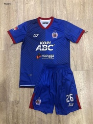 Jersey Match Worn Arema Indonesia Home 2023/24 Liga 3 & Short #26 Adam