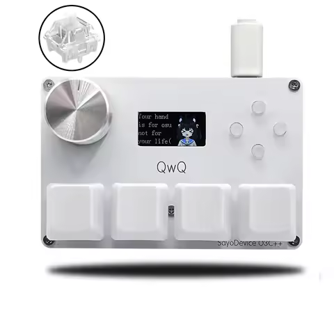 4+4 keys SayoDevice O3C++ OSU Rapid Trigger Magnetic Linear Gateron KS-20 White Switches Keyboard Kn