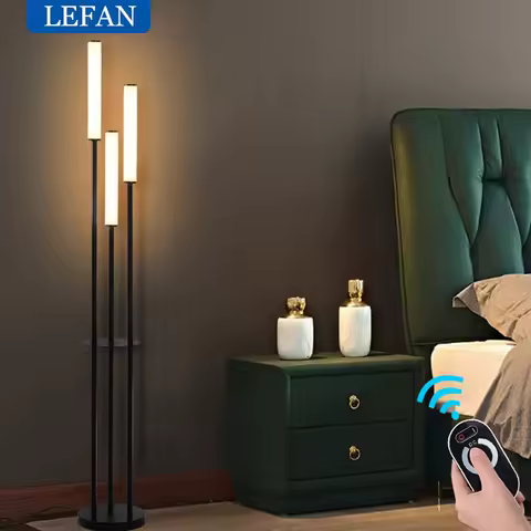 Modern LED Shelf Floor Lamp Storage Standing Lighting Dimmable LED Floor lamp Indoor with remote con