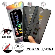 Tempered glass FULL PRIVACY glass ESD TG anti spy anti static REALME UI 2 3 3I 5 5I 5S 6 6I 7 7i 8 8