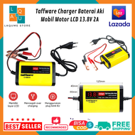 [BISA COD] Cas Aki / Cas charger aki motor / Cas charger mobil aki kering dan basah / Charger aki mobil otomatis / Charger aki portable / Charger jumper aki mobil portable / Charger Baterai Aki Mobil Motor LCD 13.8V 2A