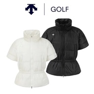 [DESCENTE] GOLF DESCENTE] GOLF DESCENTE Short-Sleeved Goose Down Jacket (Black/White)