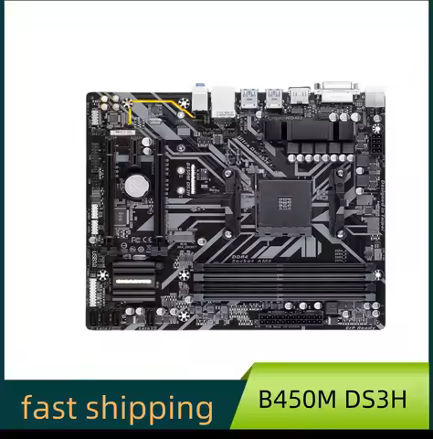 B450M DS3H V2 Motherboard AMD AM4 For Ryzen 3/4/5 Series CPU 4*DDR4, PCI-E 3.0X16, 4XSATA3.0, M.2, H