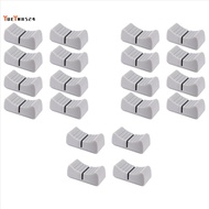 20Pcs 24mmx11mmx10mm Console Mixer Slider Fader Knobs Replacement for Potentiometer Gray Knob Black 