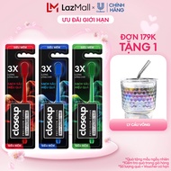 Combo 3 Bàn Chải Đánh Răng Closeup Chải Sạch Nhẹ Nhàng Precision Clean Tăng 3X Lượng Lông Chải Siêu