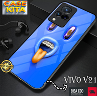 Case Vivo V21 casing Vivo V21- Case Motif Emot ( CASE KITA )- Pelindung Mika Hardcase Softcase Murah