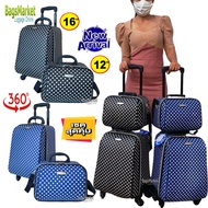 Bagsmarket Luggage กระเป๋าเดินทางเซ็ทคู่ กระเป๋าล้อลาก กระเป๋าลาก ชุดเซ็ทกระเป๋า 16/12 นิ้ว ลายจุดน่ารัก พร้อมส่งจากไทย