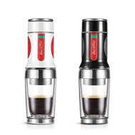 Barsetto 2 in 1 เครื่องชงกาแฟพกพา เเบบมือกด เครื่อเครื่องชงกาแฟมินิ , เครื่องชงกาแฟเอสเปรสโซแบบแคปซูล 15 บาร์สำหรับแคปซูล Nespresso และผงกาแฟ