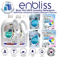 ENBLISS BLUE THE SAFE LAUNDRY DETERGENT, REFILL PACK, CONSENSUS LAUNDRY DETERGENT CAPSULES