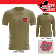 T-Shirt Army Style Baju Askar Design Para Kain Microfiber Warna Sand Inner Loreng (SM043)