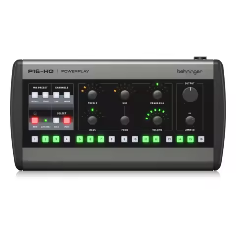 Behringer 16-Channel Personal Monitoring Mixer with 16 backlit channel select buttons P16-HQ for imm