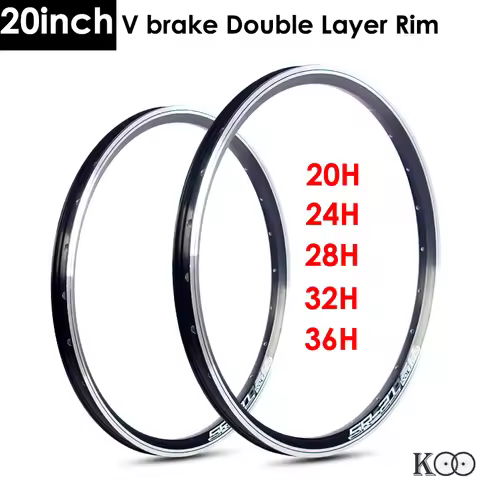 1PC/2Pcs 20 Inch 406/451 Folding Bike CNC Rim ROCKBAO Aluminum Alloy Double Layer Rim 20/24/28/32/36