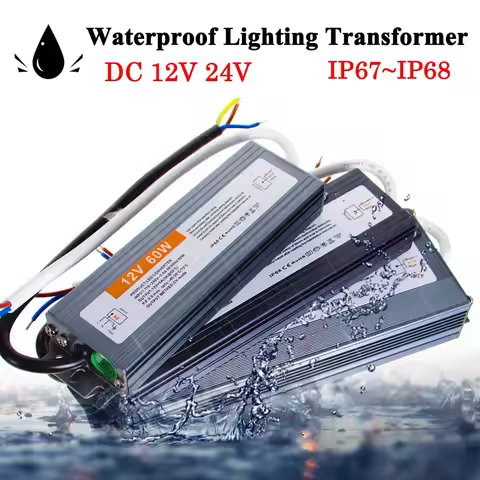 Waterproof Lighting Transformer DC 12V 24V Switching Power Supply IP67~IP68 LED Adapter 10W 20W 30W 