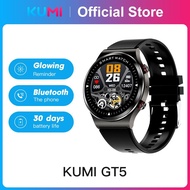 ZZOOI KUMI GT5 RGB Men Smart Watch Bluetooth 5.0 Make Answer Call Fitness Heart Rate Blood Pressure Oxygen Monitor Waterproof IP68