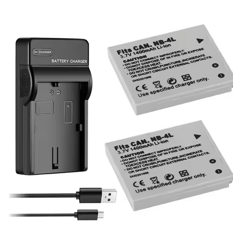 1400mAh NB-4L NB4L NB 4L Battery + USB Charger For Canon IXUS 30 40 50 55 60 65 80 100 Power Shot SD