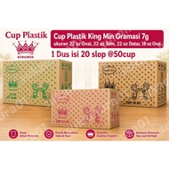 1 CARTON CUP 22Oz OVAL/TAR/SLIM and 18oz OVAL KINGMIN 1000pcs 