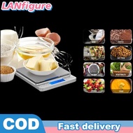 LANfigure Rechargeable 3000g/0.1g Food Weighing Scale Digital Kitchen Scale Weight Grams Cooking Bak