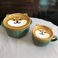 柴犬大學-日式柴犬泡麵碗蓋組 杯蓋組 咖啡杯 點心盤 泡麵碗