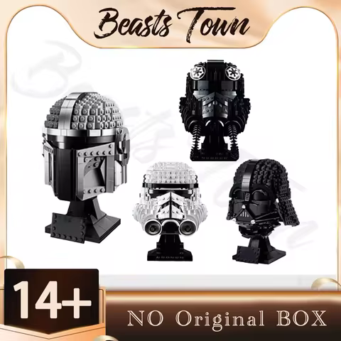 2025 New MOC Anime Helmet Building Blocks Pilot Helmet Model for Kid Adults Christmas Gifts Festival