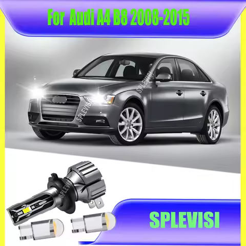 2Pcs 15000LM LED Headlight Bulb 6000K CSP Hi Low Beam Plug and Play For Audi A4 B8 2008 2009 2010 20