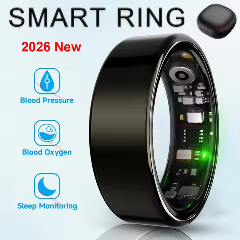 2026 Smart Ring Blood Pressure Heart Rate Sleep Monitoring Smartring IP68 & 5ATM Waterproof Multi-sp