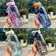 2 liter and 1.5 liter hblf bottles with straws water bottle