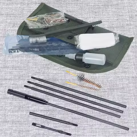 10pcs AR-15 M16 Gun Cleaning Kit .22 22LR .223 556 Rifle Gun Brushes Set 20 - 25 Caliber Cleaning Ki