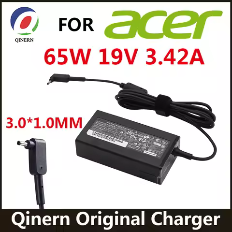 19V 3.42A 65W 3.0*1.0MM Laptop Adapter Charger For Acer Aspire S7 391 V3-371 Switch12 PA-1450-26 A13