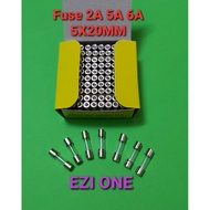 Glass Tube Fuses 5x20mm 250V ( 2A /  5A / 6A )