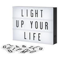 (🇸🇬SG shop) Cinema Lightbox The Original LED Marquee Light Box with 100 Letters & Numbers, Built-in 