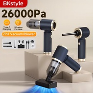 BKstyle  26000Pa Vacuum Cleaner Cordless Wireless Mini Vacuum 7in1 Air Dust Blower Rechargeable Port