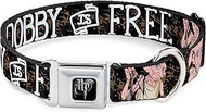 Warner Bros. Pet Collar, Dog Collar Metal Seatbelt Buckle, Dobby is Free 3 Dobby Poses Star Swirls B