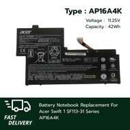 (ส่งฟรี ประกัน 1 ปี) แบตเตอรี่ โน๊ตบุ๊ค Compatible with Acer Swift 1 SF113-31 Series AP16A4K ส่งด่วน