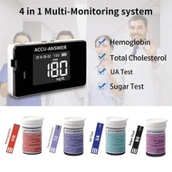 4 In 1 ACCU-Answer Meter Test strip, Hemoglobin Total cholesterol Blood Sugar Test strip, Replace th