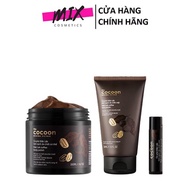 Body Scrub 200ML, Face Tube 150ml, Lips 5g COCOON Dak Lak Coffee Body Polish, Clean Face, Exfoliate Lips.