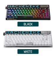 機械師 - KT68Pro LED 68-Key 有線/無線/藍芽佳達隆軸機械鍵盤 [LED走馬燈][類復古風][佳達隆黃軸][LED屏] 黑金透明