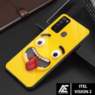 Case ITEL VISION 2 - Casing ITEL VISION 2 Case 4D Terbaru 2022 AEROSTORE.ID [ EMOJI ] Soft Case Glas