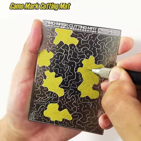 Alexen 1:72 1:100 Steel Groove Camo Cutting Pad Double Sided for Gundam Mecha Military Model Spray P