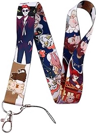 Good Omens Aziraphale Crowley TV Show Angel Demon 17.7" Neck Lanyard Keychain Holder ID Badge Mobile