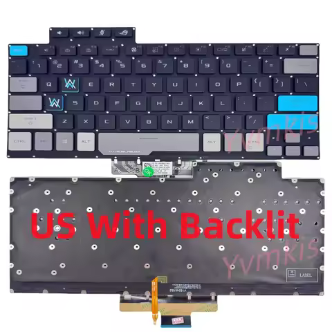 New US/English Backlit For ASUS ROG Zephyrus G14 GA401 GA401U GA401M GA401I GA401Q GA401IV 2021 0KNR