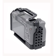 Camera Cage Sony A6600 Rig Mirrorless with 2 Cold Shoe Mount 1/4" & 3/8 Inch Screw thread hole