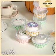 10 Pcs Disposable Blister Cup with Lid Single Grain Xuemei Niang Packaging Box Pudding Cup Egg Tart 