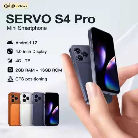 SERVO 4G LTE Mini Smart Mobile Phone Android12.0 OS 2GB+16GB WhatsAPP Play Store WiFi Dual SIM Stand