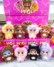 พร้อมส่งTH ตุ๊กตาพวงกุญแจ Migo V3 Animal Party รุ่นใหม่มีตัว พวงกุญแจ ลุ้นตาเปลี่ยนสี ของแท้