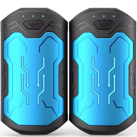 2 in 1 Rechargeable Hand Warmer 2 Pcs, 6000 mAh Electric Hand Warmer Reusable, Winter Essentials, Po