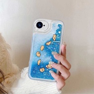 Liquid Glitter Quicksand For Samsung S24 FE S10 5G S8 S9 Plus S7 S20 FE S21 Dolphin Phone Case For S