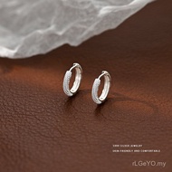 High-End Pure Silver Circle Ear Cheng Twist Ear s999 Lightweight Niche Simple Baiyong Design New Sty