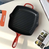 🛒Le creuset 26cm Square Frying Pan Enameled Cast-Iron Cookware Pan Steak Pot Frying Pan Fry Pan